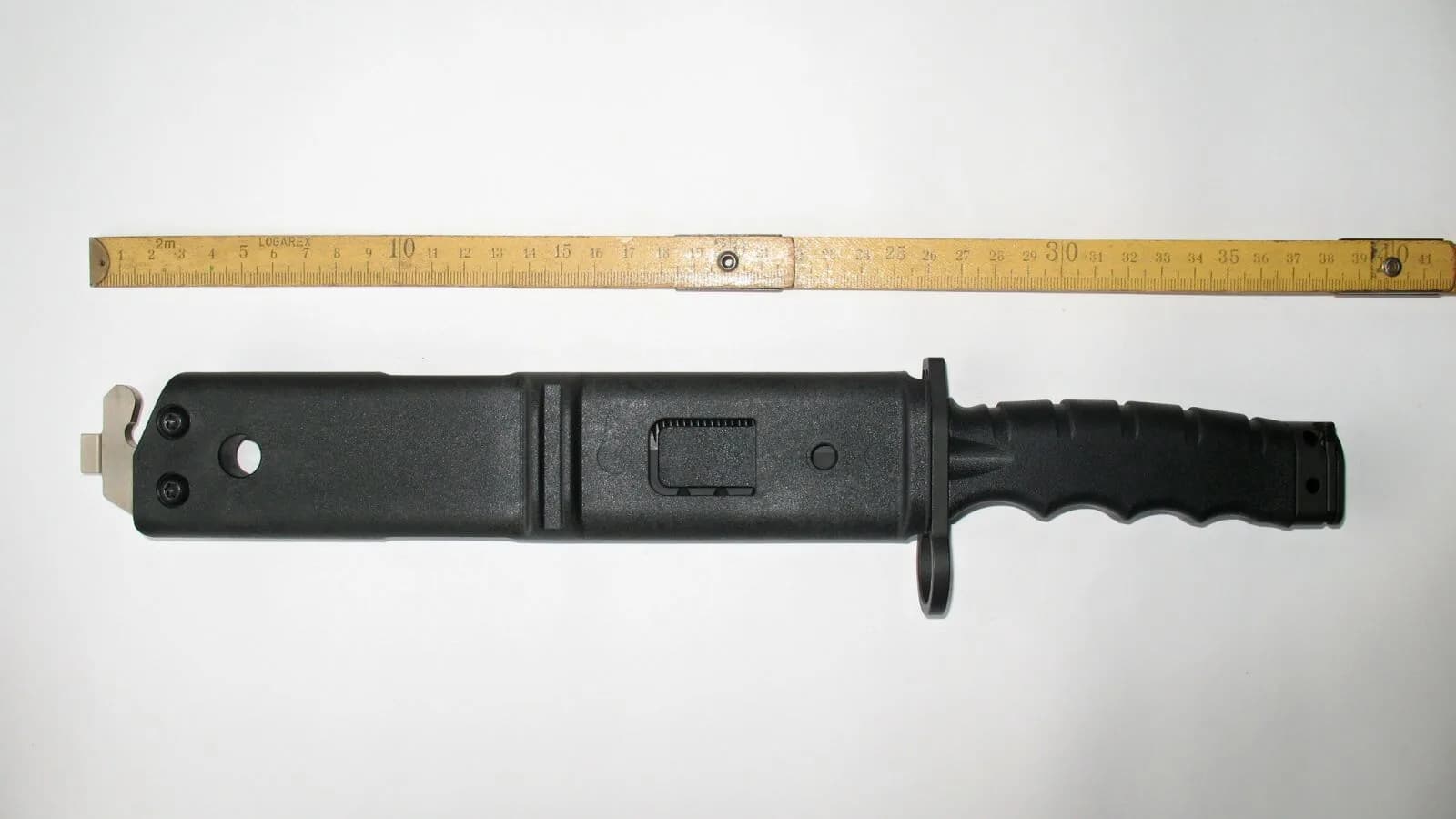 Bodák 805 – 2. varianta, celkový pohled s měřítkem, přední strana pochvy