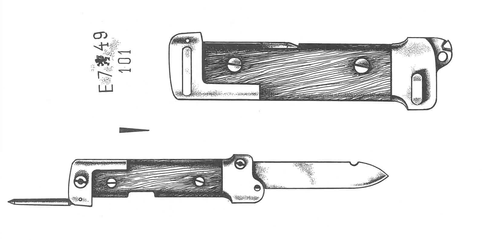 Útočný nůž vz. 49 – pohled č. 6