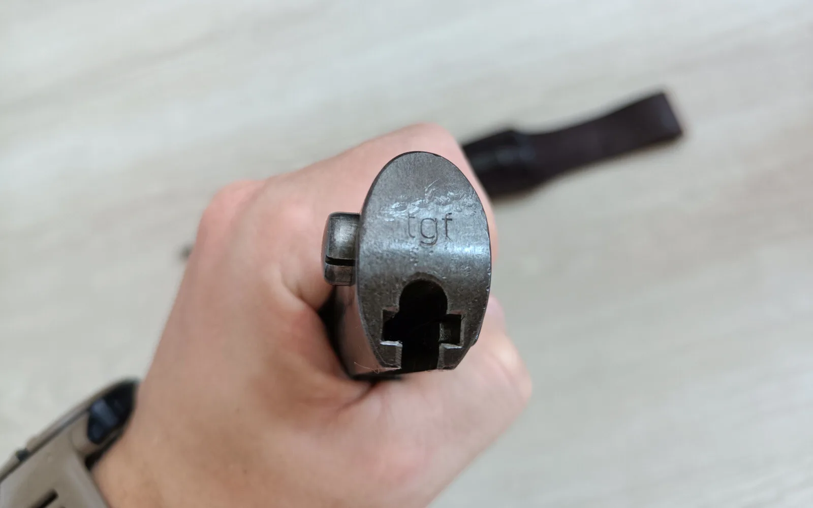 Bodák vz.24 TGF 1948 – detail patice s označením TGF