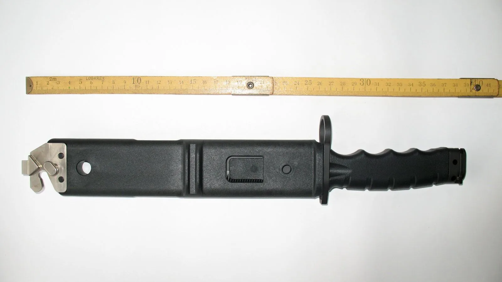 Bodák 805 – 1. varianta, celkový pohled s měřítkem, přední strana pochvy