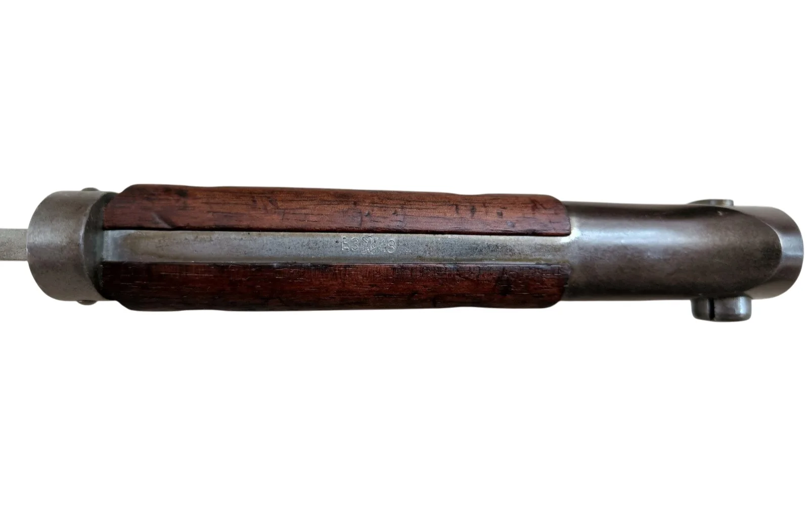 Bodák vz.24 TGF 1948 – detail značení E3 lvíček 48 na patici rukojeti
