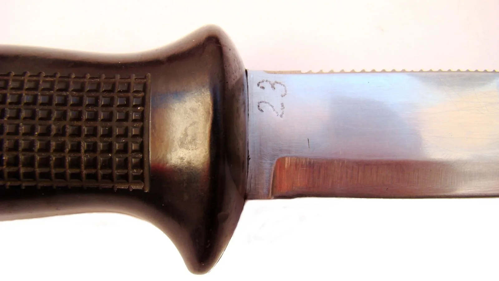 Prototyp pro průzkumníky – detail značení čepel