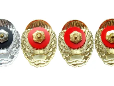 Aluminium ACR version – gold grade badges