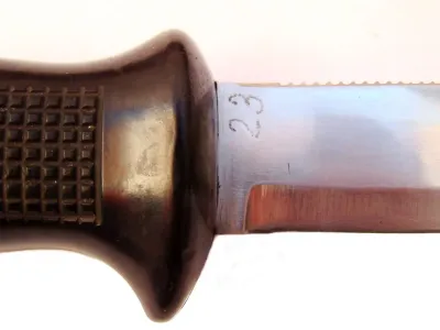 Prototyp pro průzkumníky – detail značení čepel