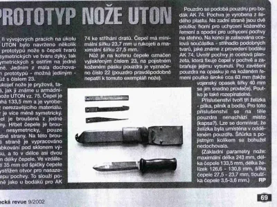 Prototyp pro průzkumníky – článek o noži z roku 2002