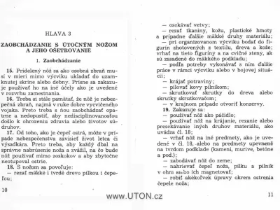 Vojenský předpis Děl-21-22/s – nůž UTON vz.75 – strana 4