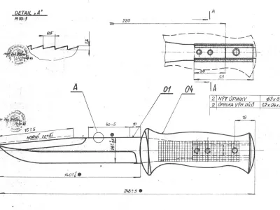 UTON vz.75 – originál výkres